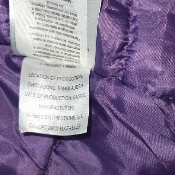 ARCTIX KIDS SUNCATCHER INSULATED WINTER JACKET SNOW ZIPPER 84917 5K XS Purple Ch - Picture 14 of 14